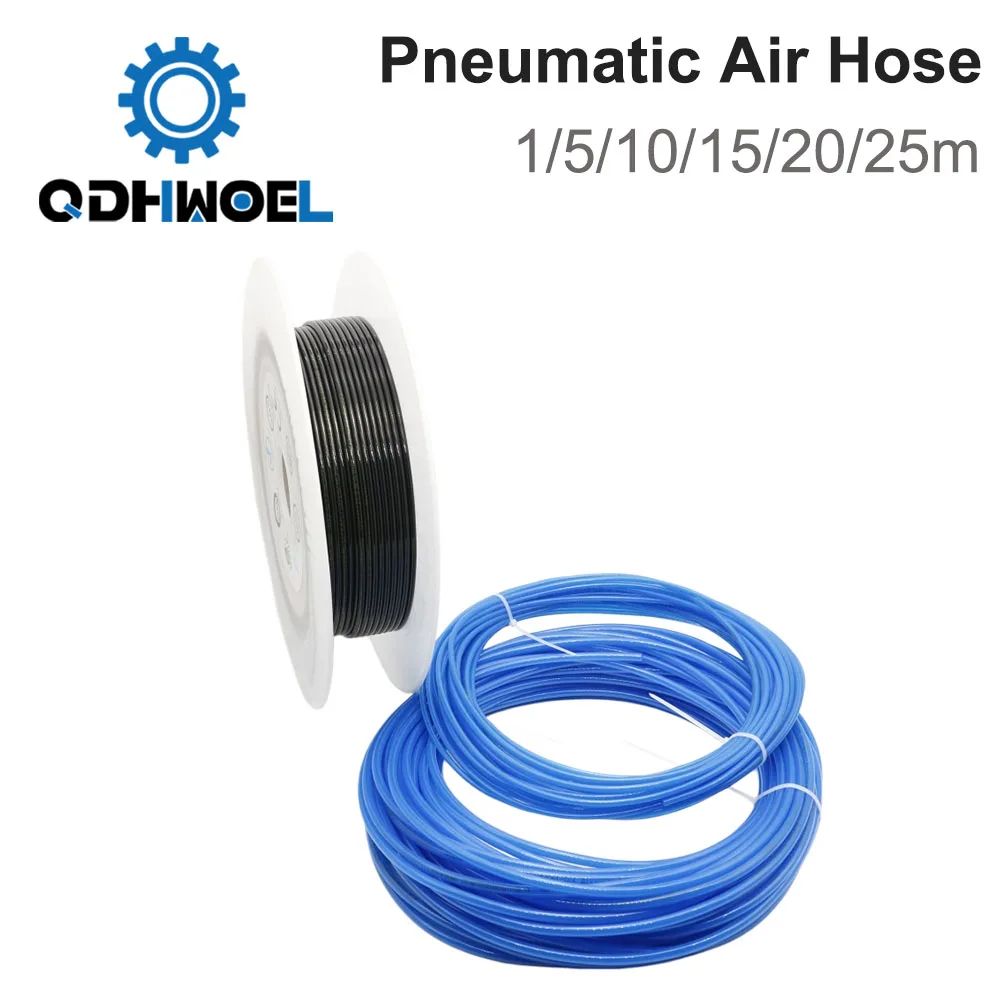 PU Pneumatic Air Hose for CO2 Laser Engraving Cutting Machine Flexible Air Assist Tube Blue Black
