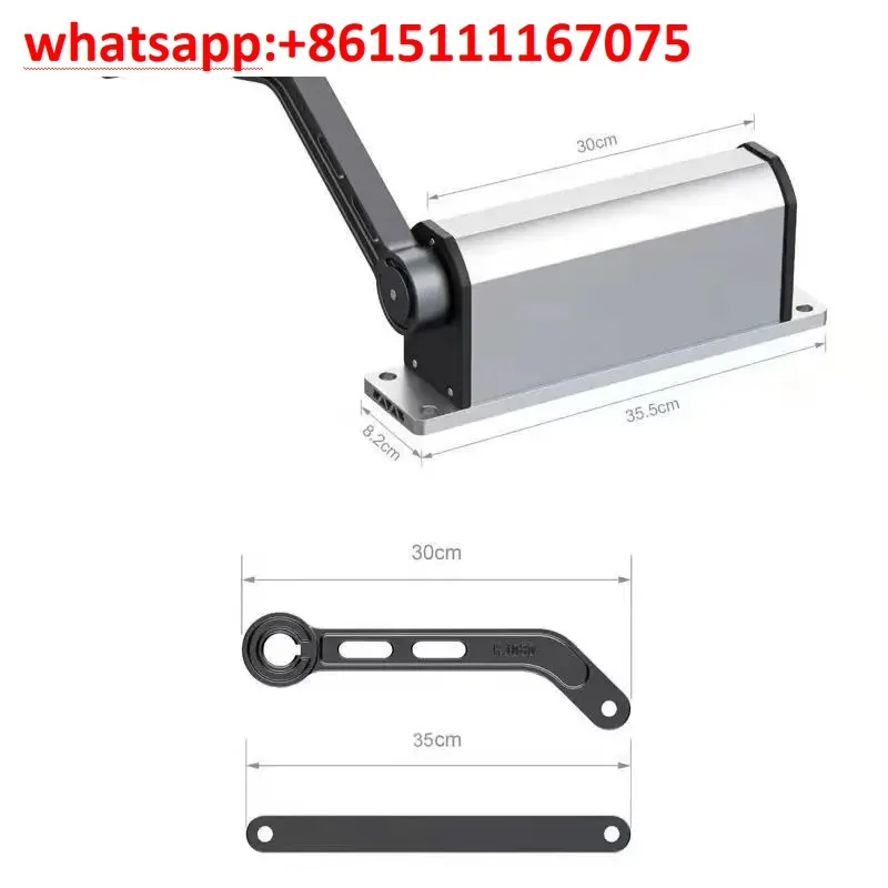 Side-Mounted Intelligent Electric Swing Door Opener, Rainproof Curved Arm Auto Door Closer For Community Pedestrian Villa Gate