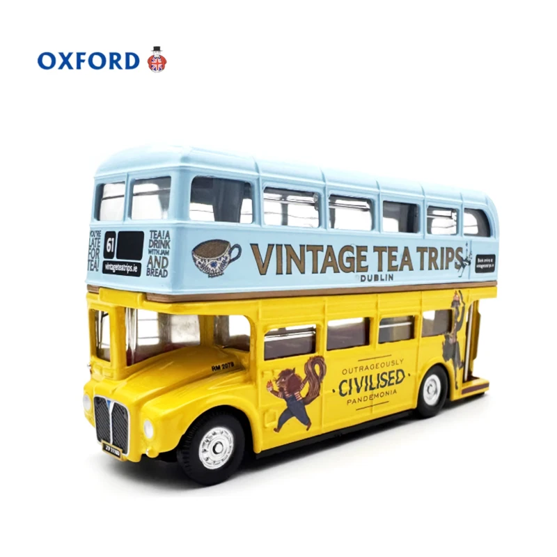 OXFORD Diecast 1:76 Scale Alloy AEC Double Decker Bus Model Finished Product Simulation Toy Collection Static Display