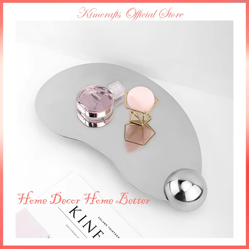 

Скандинавское украшение для дома, ювелирная тарелка из нержавеющей стали, брелок, держатель для помады, поднос для духов, настольный органайзер, держатель для ключей