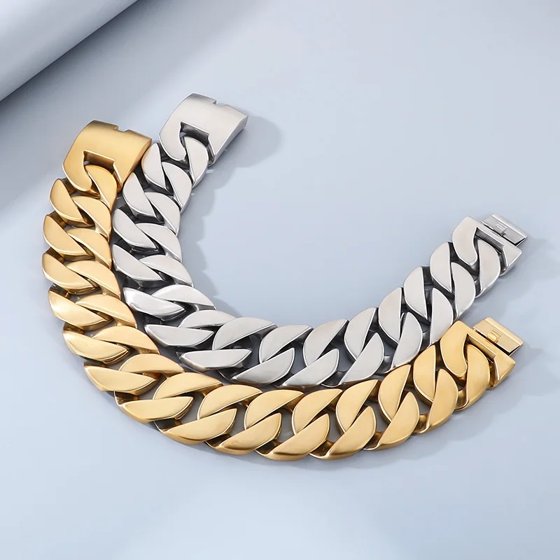 

KALEN 43MM Stainless Steel Larger Necklace Men’s Punk 40-70cm Shiny Women‘s Choker Personalized Rock Accessory Party Jewelry