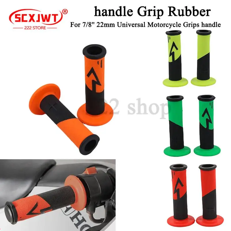 

Universal 22mm Handle Bar 7/8" Motorcycle Handle Grips Rubber Moto GP handlebar GRIPS FOR KLX YZF SX CRF