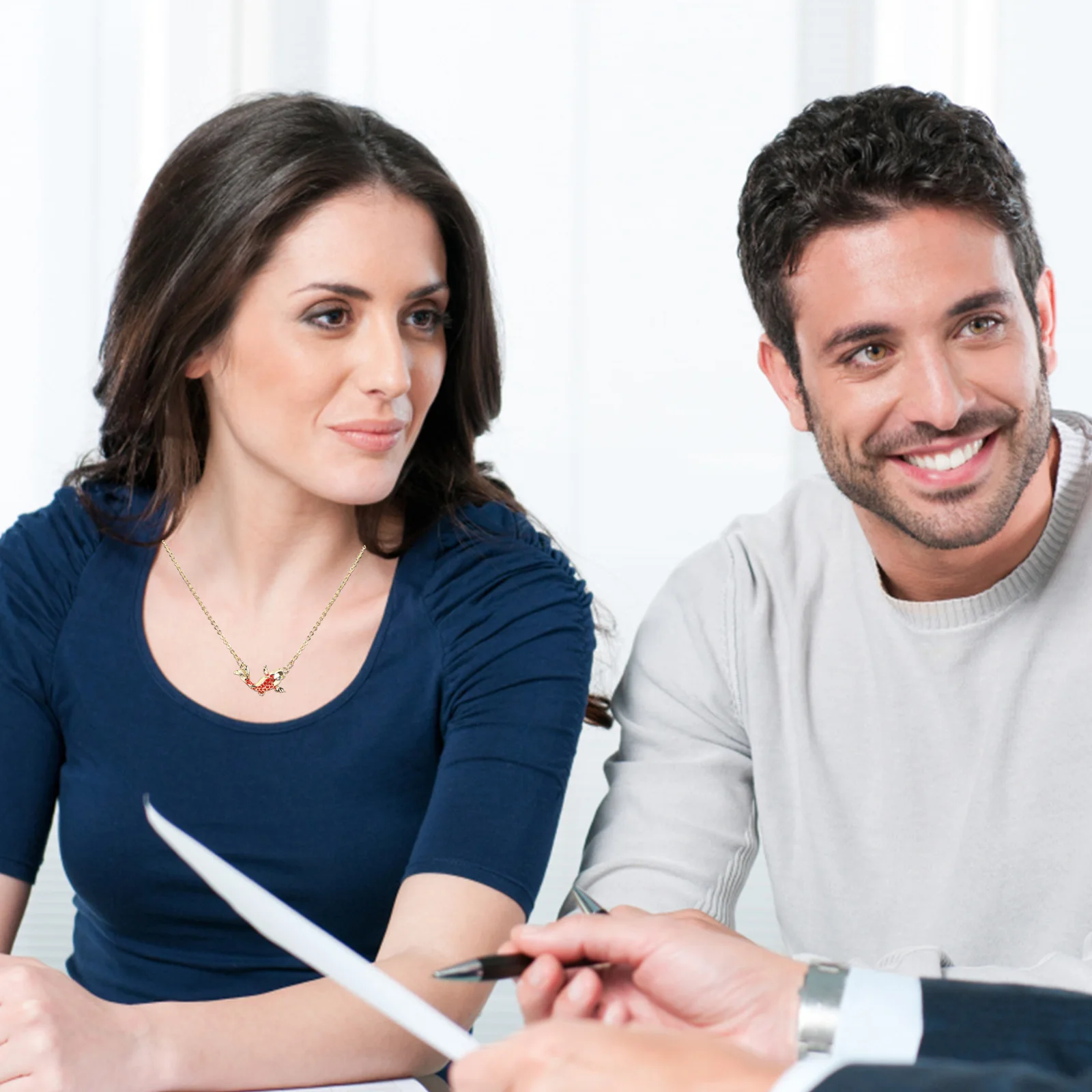 

Copper Fish Pendant Necklace Goldfish Clavicle Chain Birthday Valentine's Day Jewelry Gift Women's Elegant Copper Jewelry