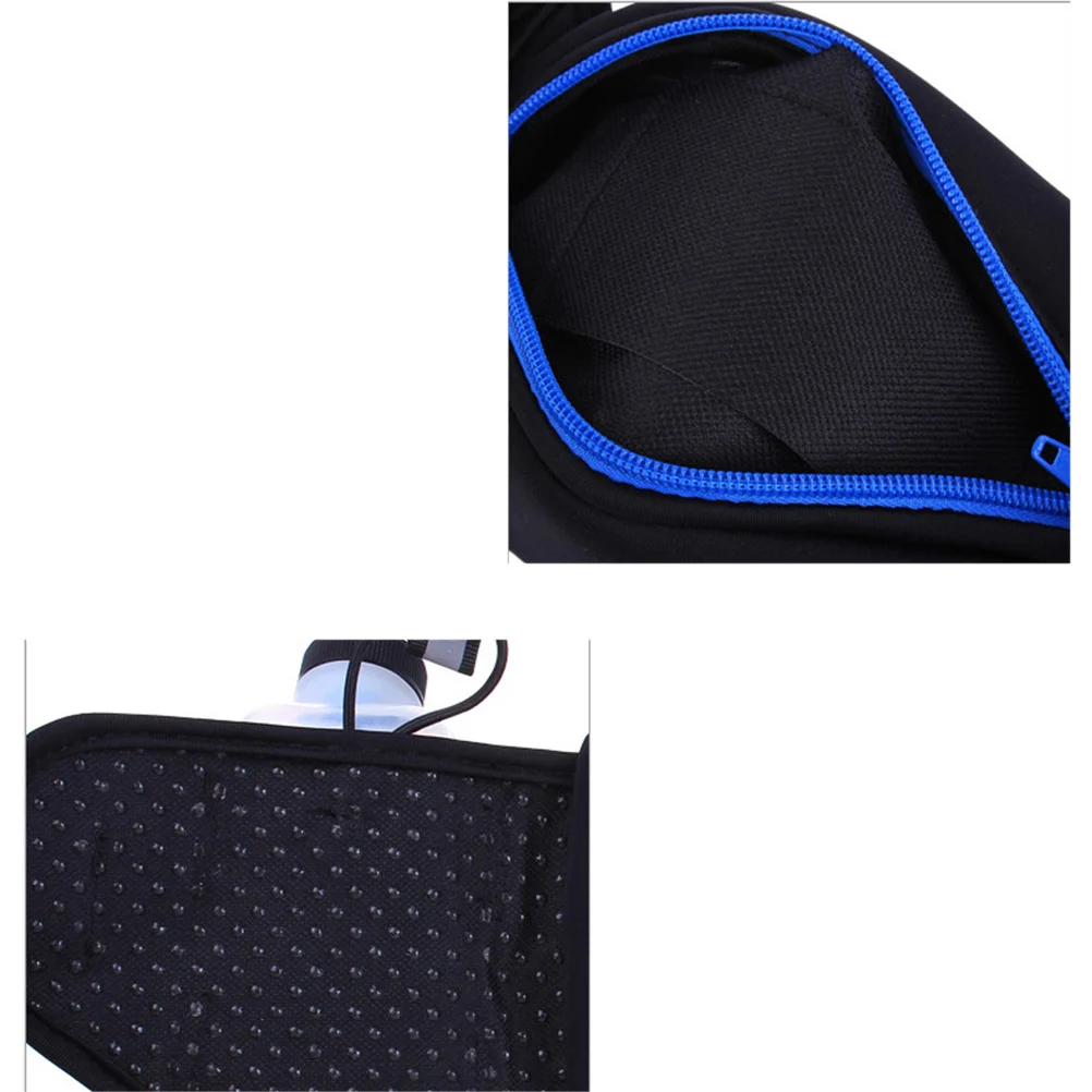 Waterproof Phone Pouch Running Belt 4-6inch Phone Holder Adjustable Fit 3 Pockets for Cards Keys Money Rose Red