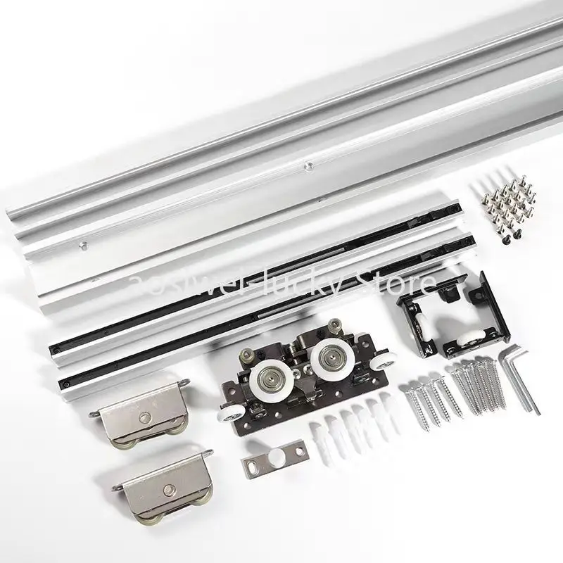 

1.2Meters Track Invisible Floating Ghost Sliding Door Roller Wheels Kit Two Way Soft Closing