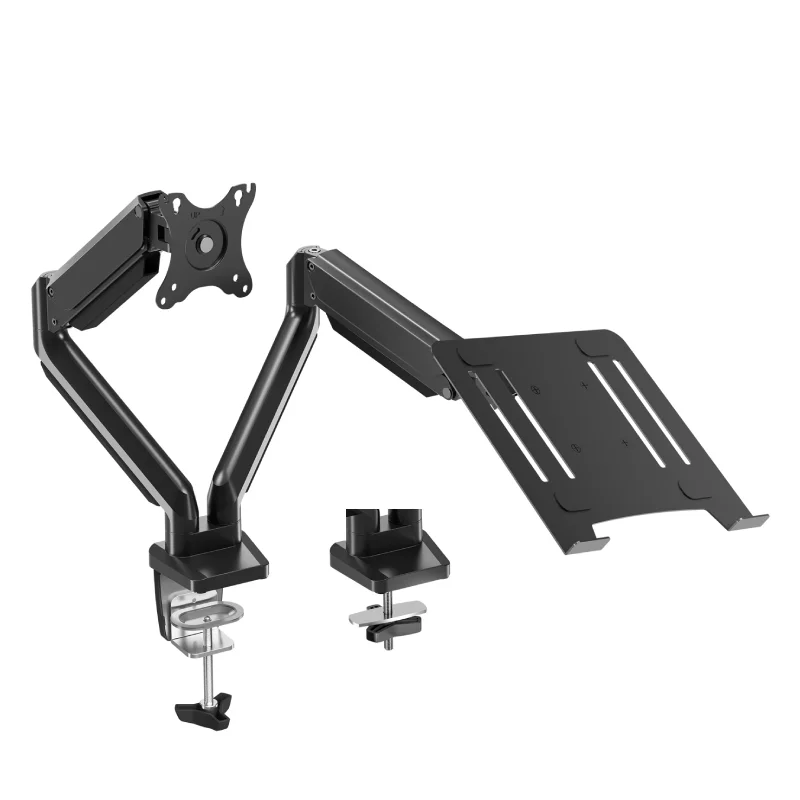 

Ergonomics laptop combined bracket desktop telescopic rotary dual-purpose laptop display bracket arm