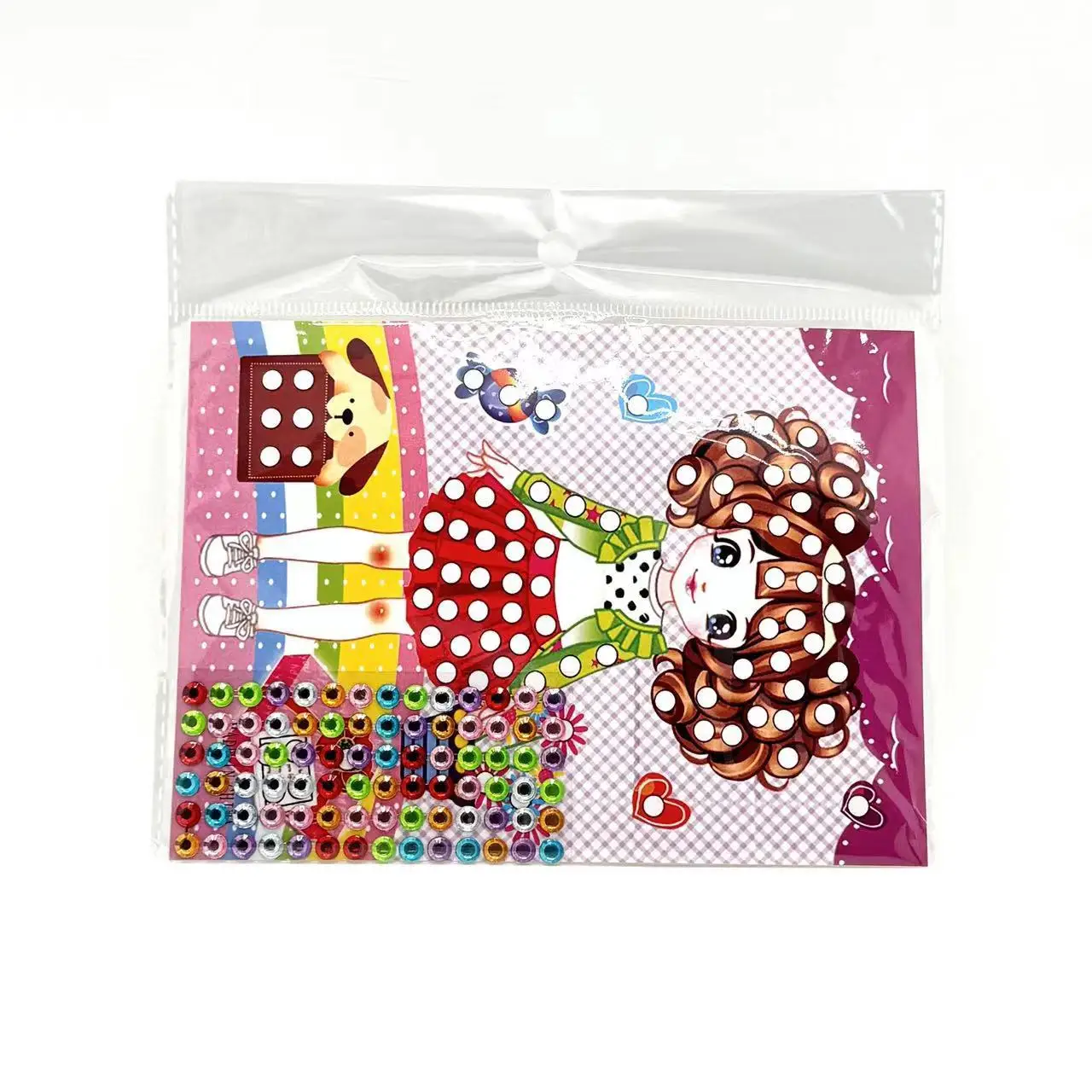 Sparkling Diamond Painting Kits for Kids DIY Full Drill Crystal Rhinestone Arts Crafts for Children Cartoon Animal Canvas Mosaic