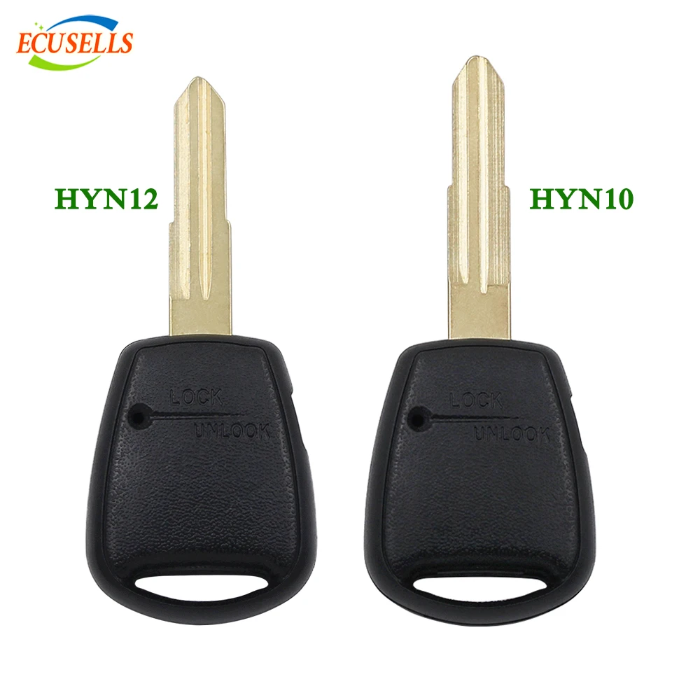 Ecusells Side 1 Buttons Replacement Blank Shell Smart Remote Key Case Fob for HYUNDAI HYN12 HYN10