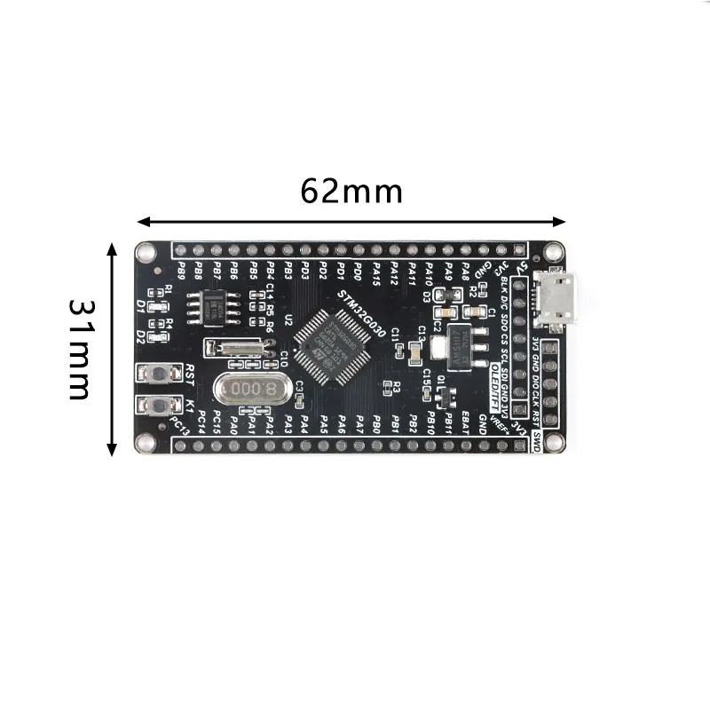 Original Genuine STM32G030C8T6 Mini Development Board Core Board MCU for Electronic Engineers Hobbyists Student Makers
