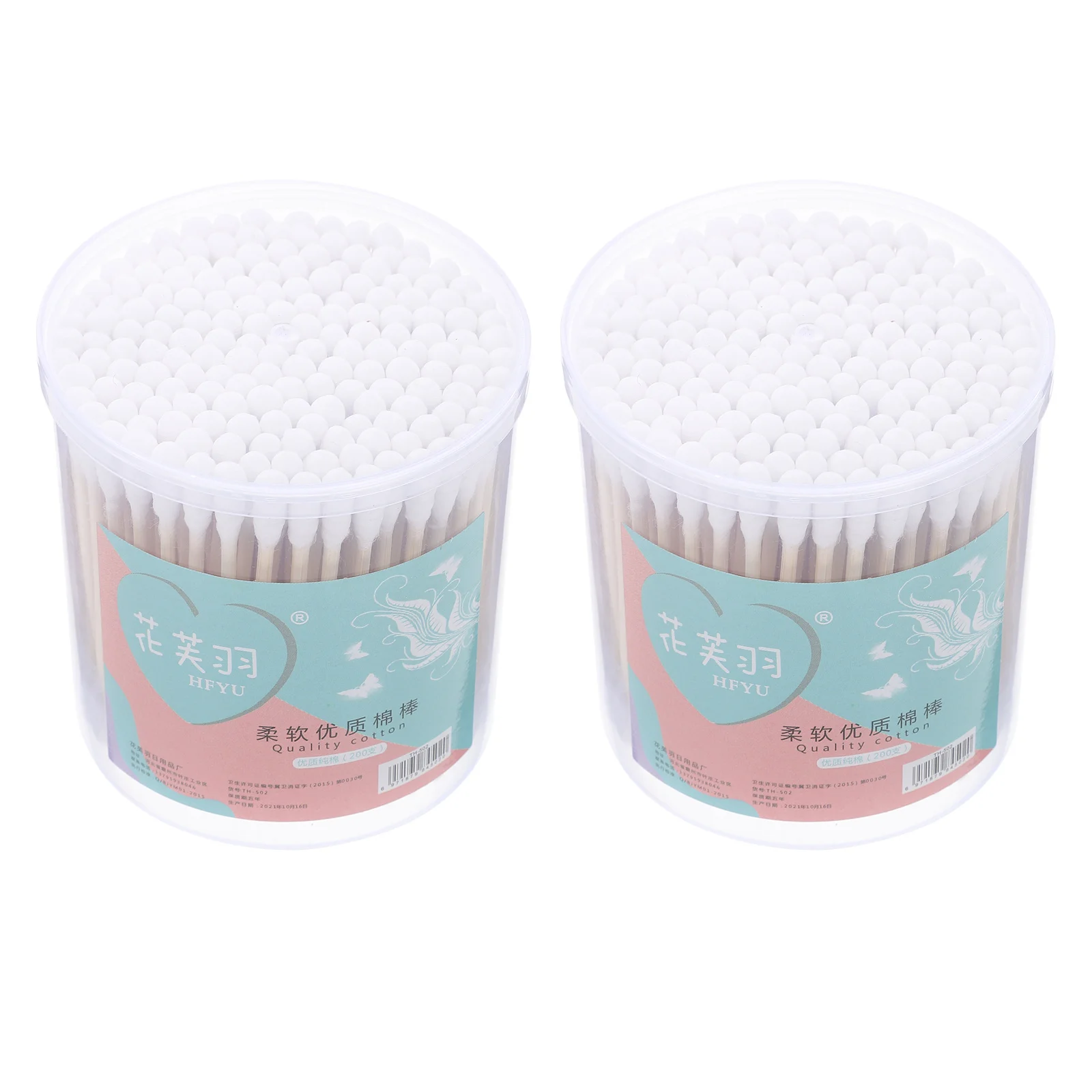 

2 Boxes of 400Pcs Double Spiral Tips Cotton Swabs With Strong Paper Sticks Cleaning Swab Sticks White (200Pcs in 1 Box)