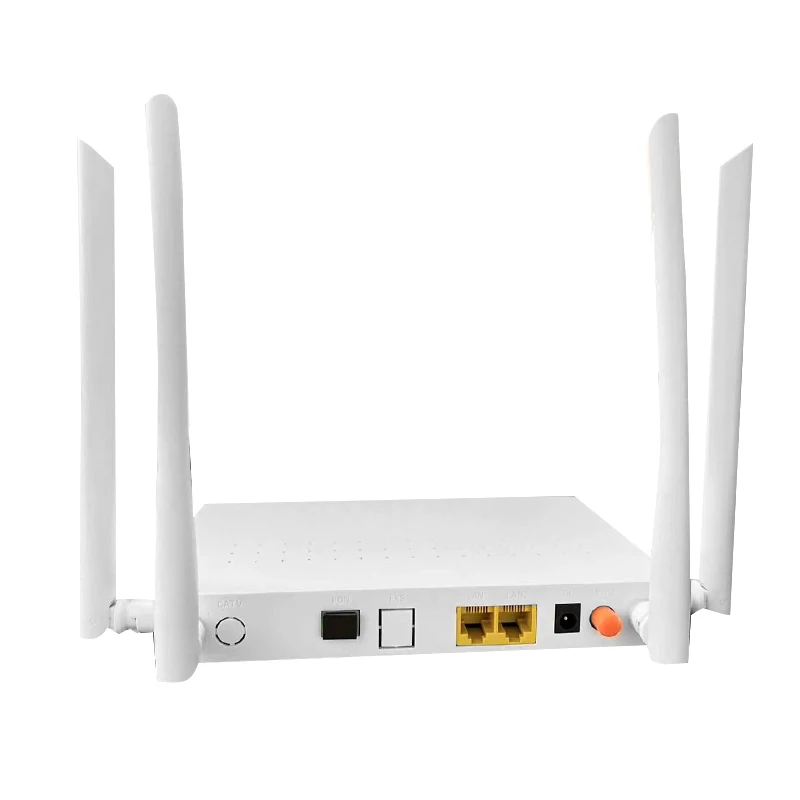 Módem ONU GEPON FTTH de Doble Banda de Alto Rendimiento, Red de Fibra Óptica, 2Ge + 2.4G WiFi + 5G WiFi, Onu Ont