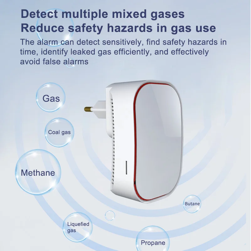 Wifi CH4 Natural Gas Leak Sensor Carbon Monoxide Detector CO Siren Alarm Home Kitchen Safety And Protection Tuya Smart Life