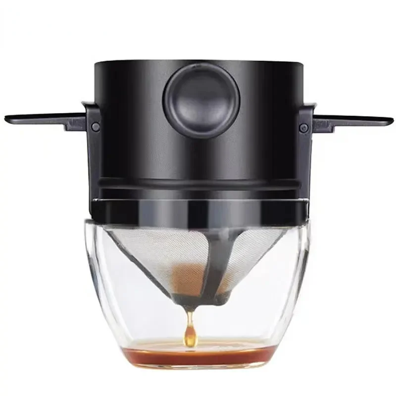 Portable Coffee Filter Reusable Funnel Tea Infuser Stainless Steel Drip Coffee Tea Dripper   Office Outdoor Trave