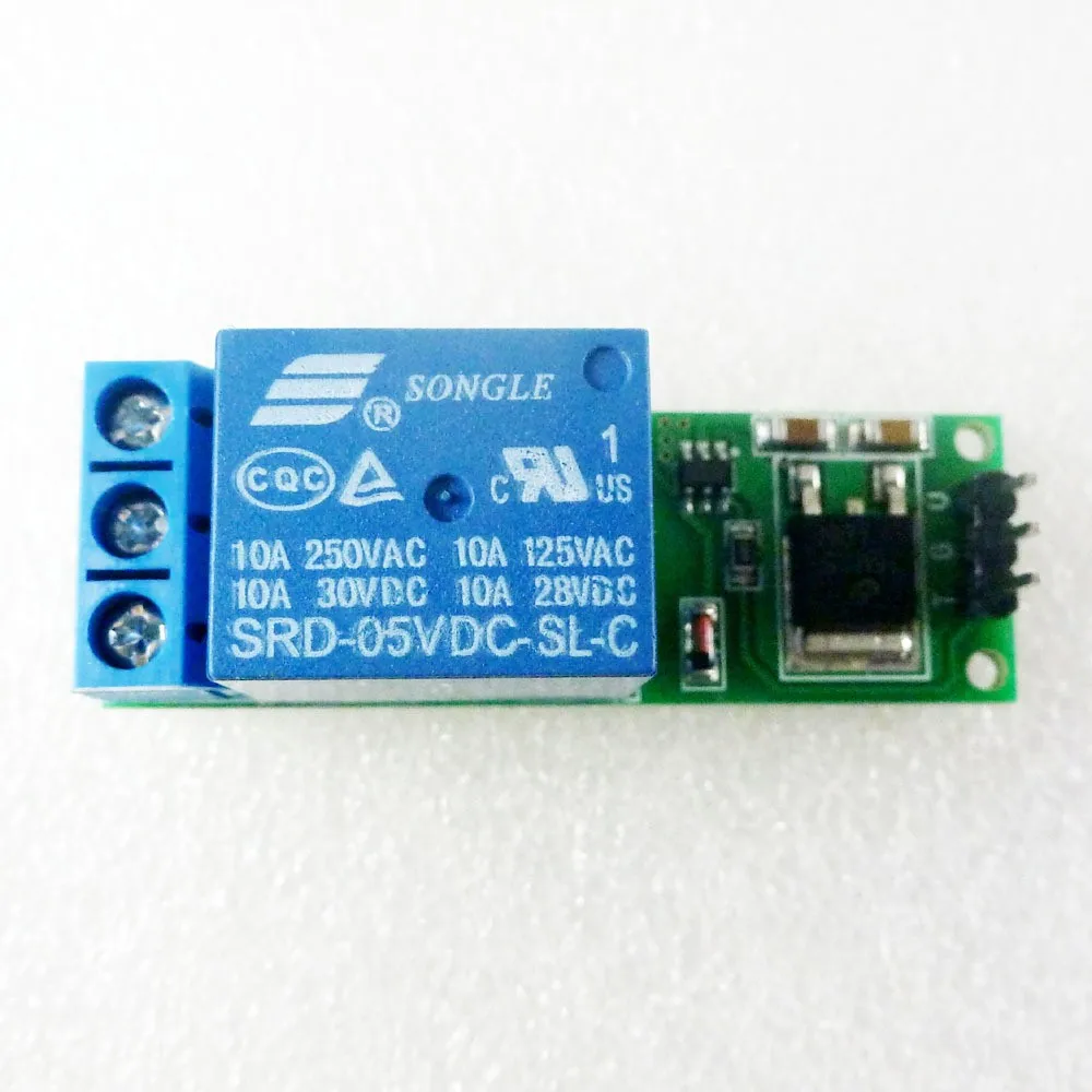 IO25B01 DC 6V 9V 12V 24V Flip-Flop Latch Relay Module 1 Channel Bistable Self-locking Switch Low Pulse Trigger Board For Arduino