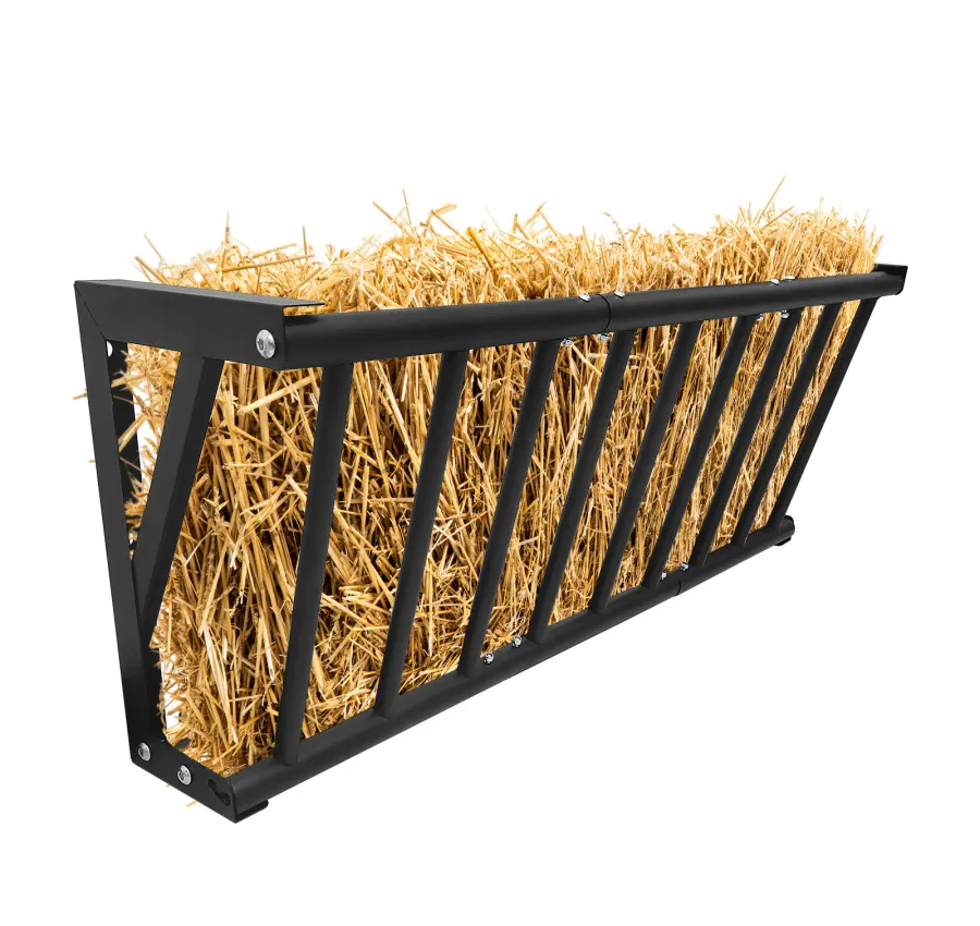 Wall Mount Hay Feeder, Heavy Duty Carbon Steel Hay Feeder for Goats, Horses, Cattle and Other Livestock, Farm Indoor and Outdoor Use