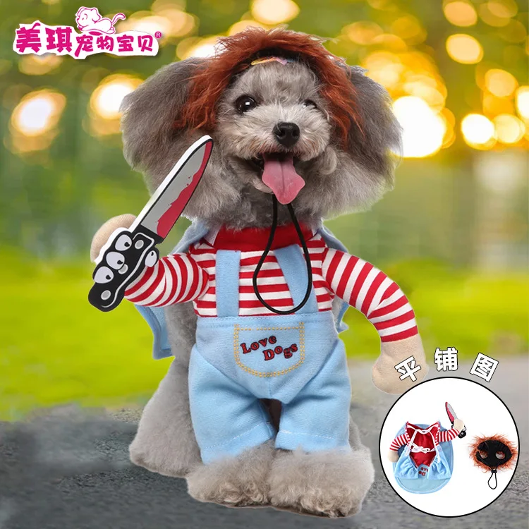 Cosplay Small Dog Funny Upright Pet Clothing, Holiday Panda Dress Standing Cute Dog Clothing