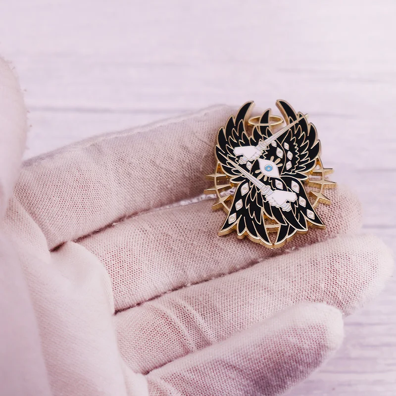 Seraphim enamel pin Christian angelology brooch badge Backpack Collar Pins Hat Jewelry accessories