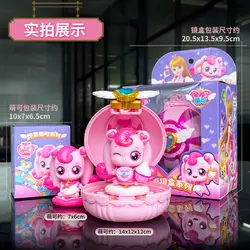 Genuine Catch Teenieping Anime Figures Toys Love Cute Doll Princess Sound And Light Mirror Box Set Series Magical Girl Doll