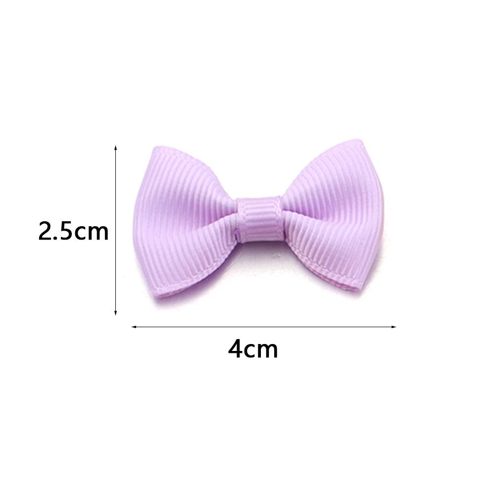 30/60Pcs 25x40mm Small Satin Ribbon Bows Flower Appliques Sew Craft Bow Wedding Party Sewing DIY Decorations
