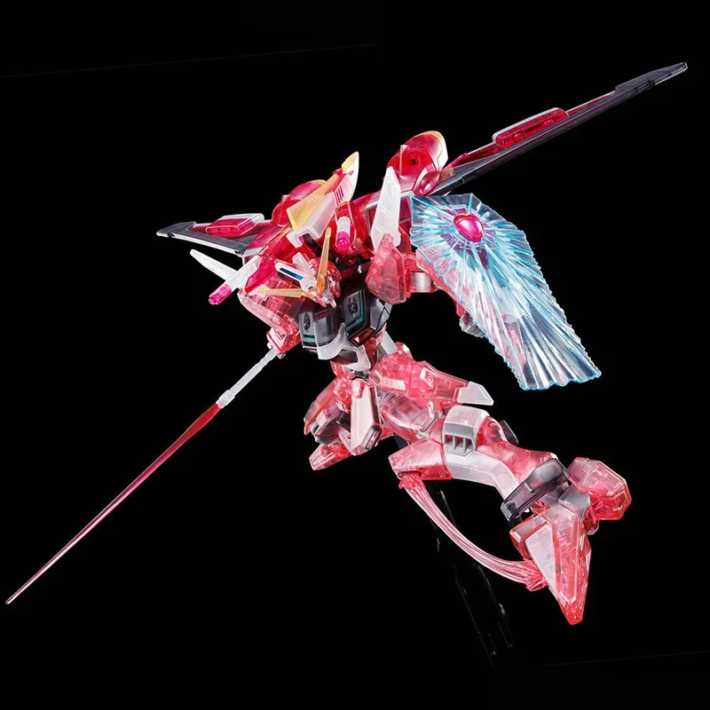 Oryginalny model Gundam Bandai, figurka anime HGUC ZGMF-X19A Justice Clear Color Gunpla, figurka akcji anime, zabawki dla dzieci