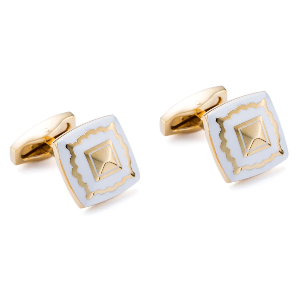 VAGULA New Cuff links AAA Quality French Shirt Button Gemelos White Enamel Cufflinks Men Jewelry 173