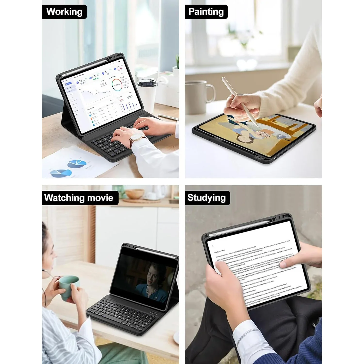 

Keyboard Case For Xiaomi Pad 7 11.2-inch, Keyboard Cover for Mi Pad 7 Pro 11.2-inch Tablet Case with Pencil Holder