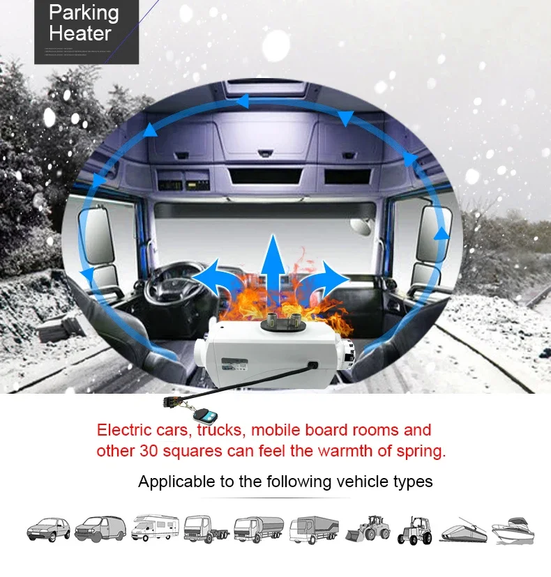 24V 5KW Liquid-Cooled Heaters AC.157.090 AC.157.091 10KW DC12V AC Parking Heater 0.5L/H Water Pump Flux Engine Coolant Preheater