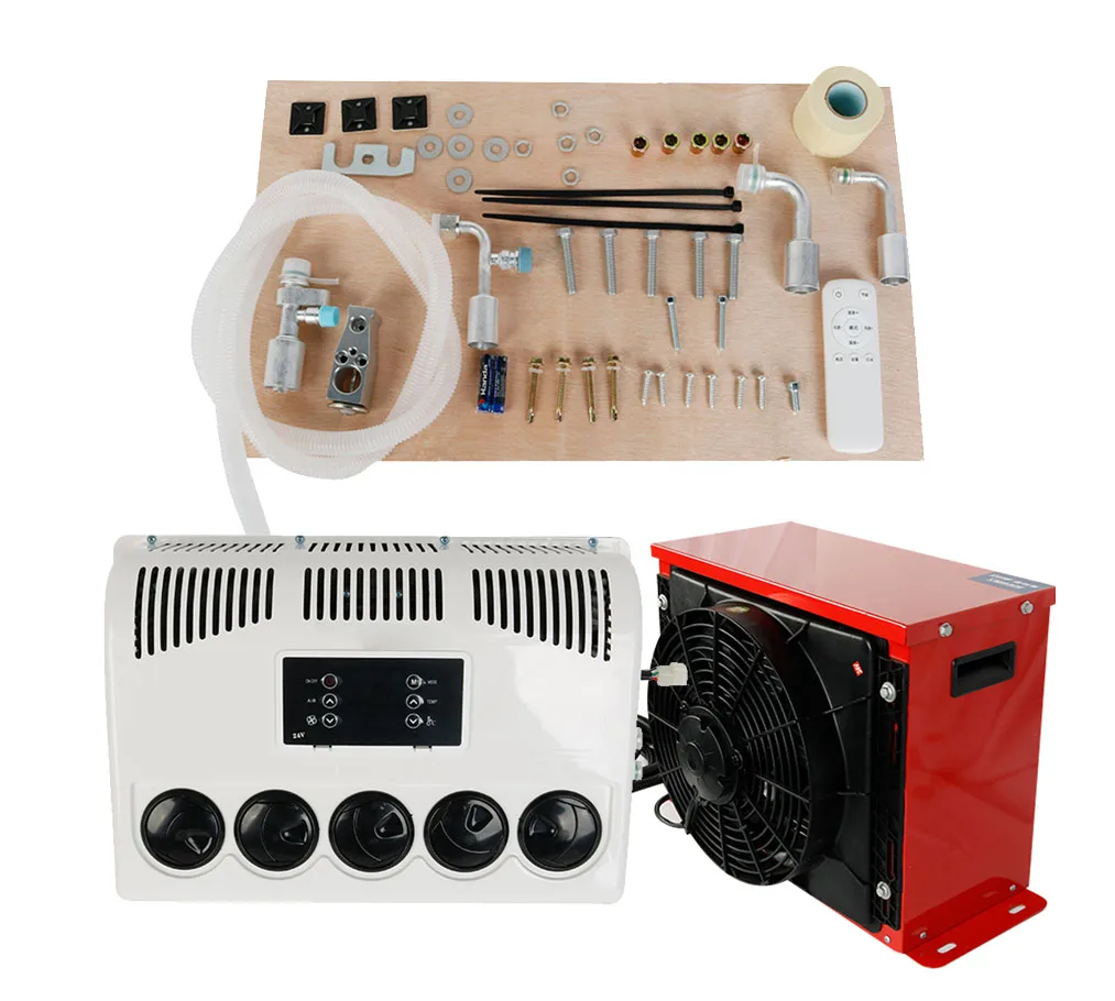 12v Air Conditioner 24v Dc Electric Split Air Conditioner For Commercial Cars Semi Truck Construction Vehicle Split Type AC