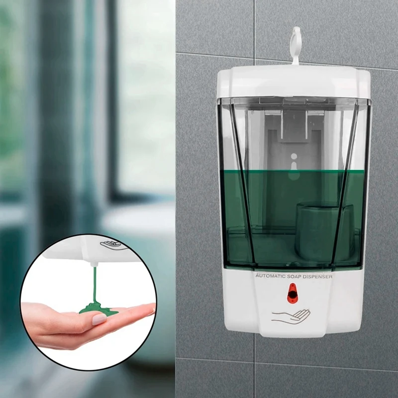 TOP 700Ml pompa per lozione senza contatto con montaggio a parete Dispenser automatico di sapone con sensore IR liquido senza contatto per cucina bagno