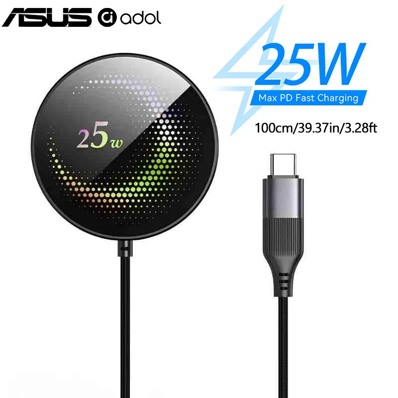 ASUS Magnetisches Kabelloses Ladegerät 25W PD Schnellladung Ultra-Dünn Leichtgewichtig Starke Haftung Für Qi Android iPhone Geräte – Detail 7