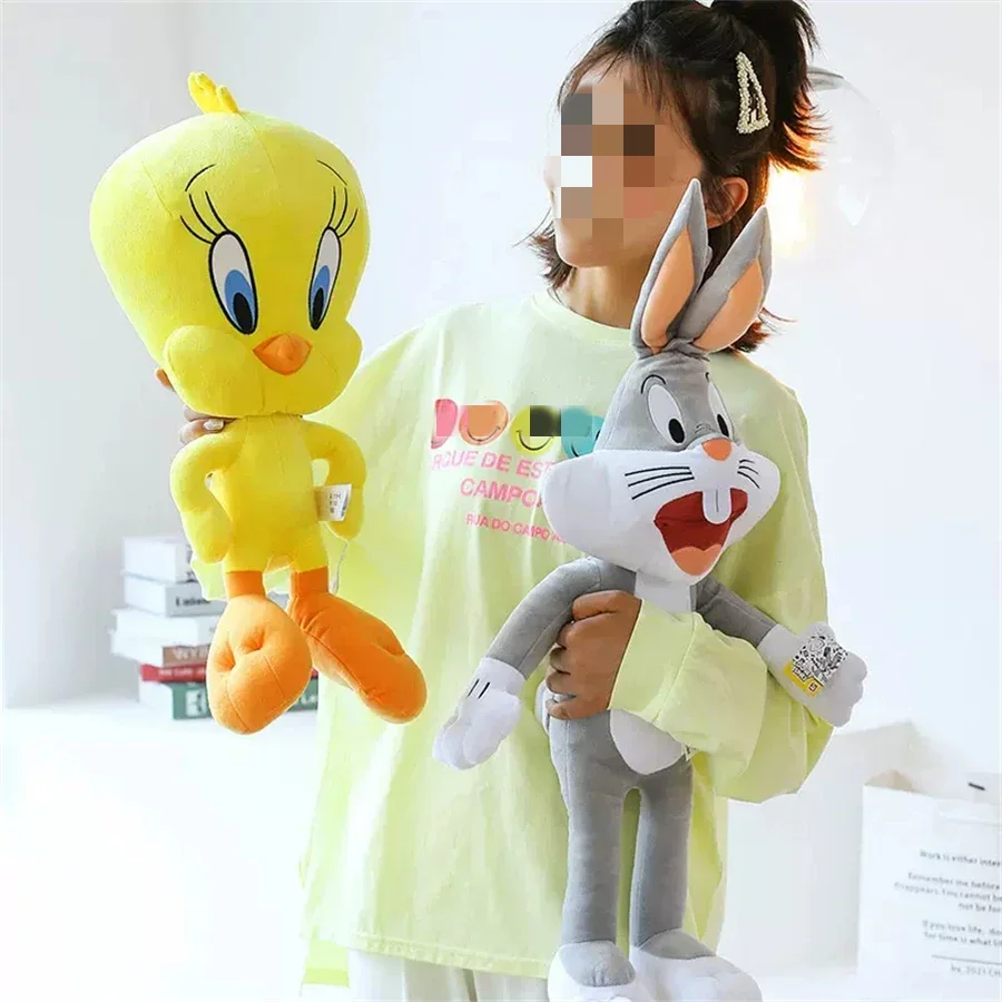 Frete grátis looney tunes bugs coelho brinquedo de pelúcia tweety pássaro lola coelho anime filme dos desenhos animados plushies boneca de pelúcia