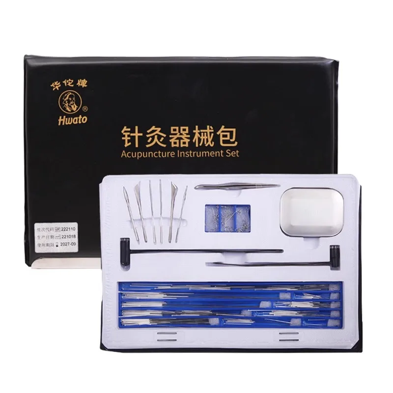 TCM Non-disposable Silver plated acupuncture Needle Instrument bag Plum Needle/Seven needle/acupuncture Needle instrument set