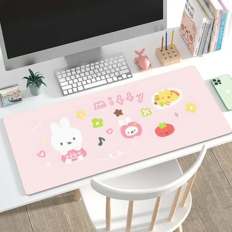 Miffy Cute Cartoon Soft Computer Mouse Pad Keyboard Pad Desk Mat Ins Style Decorative For Student Dormitory Bedroom Office