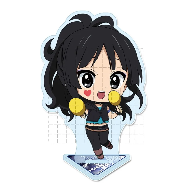 Anime mio akiyama kotobuki tsumugi nakano azusa yui hirasawa tainaka ritsu acrílico suporte figura boneca chaveiro cosplay brinquedo presente