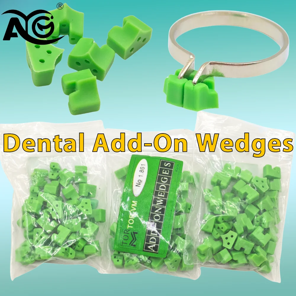 

AG 40pcs/bag Dental Silicone Wedges Add On Wedges Rubber No 1.861 Delta Ring Tine Dentist Material Dentist Tools