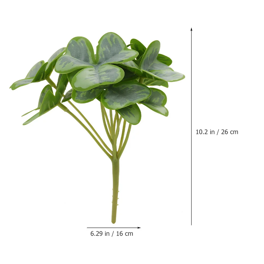 Lifelike Plant Artificial Shamrock Home Decoration Porch DIY Bouquet Stems Silk Flower Fake Material Vase Ornament