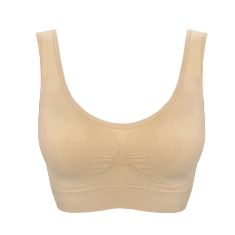 Sports Bra Push Up Wireless Plus Size Bras Double Layer Seamless Yoga Fitness Lingeries No Steel Ring Underwear Gym Running Bras image 6