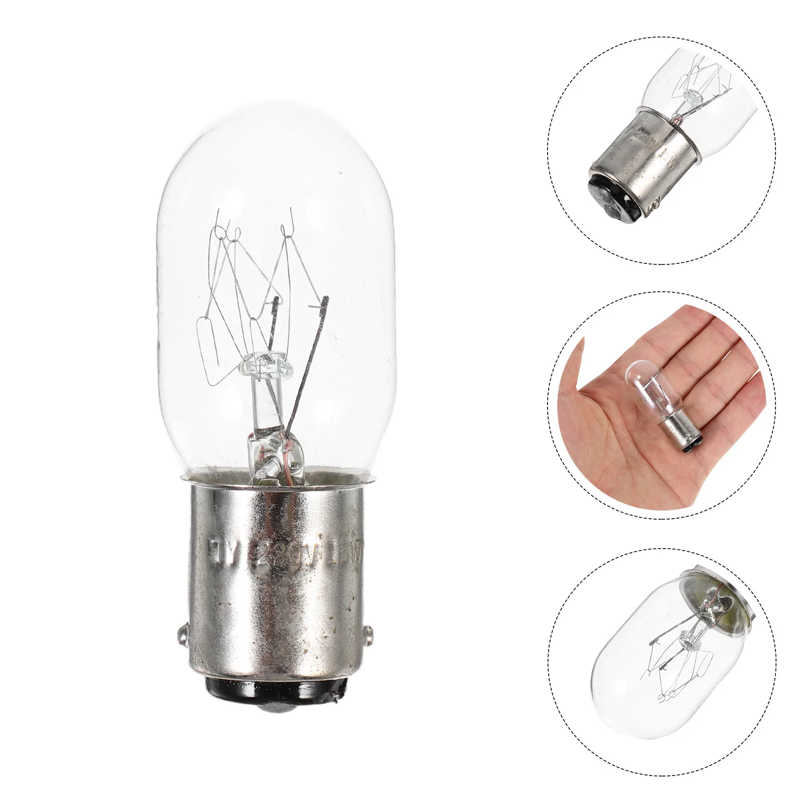 

15W Incandescent Bulb For Push-In Base High Brightness Clear Illumination Easy Installation Light Bulbs Replacement Push-In