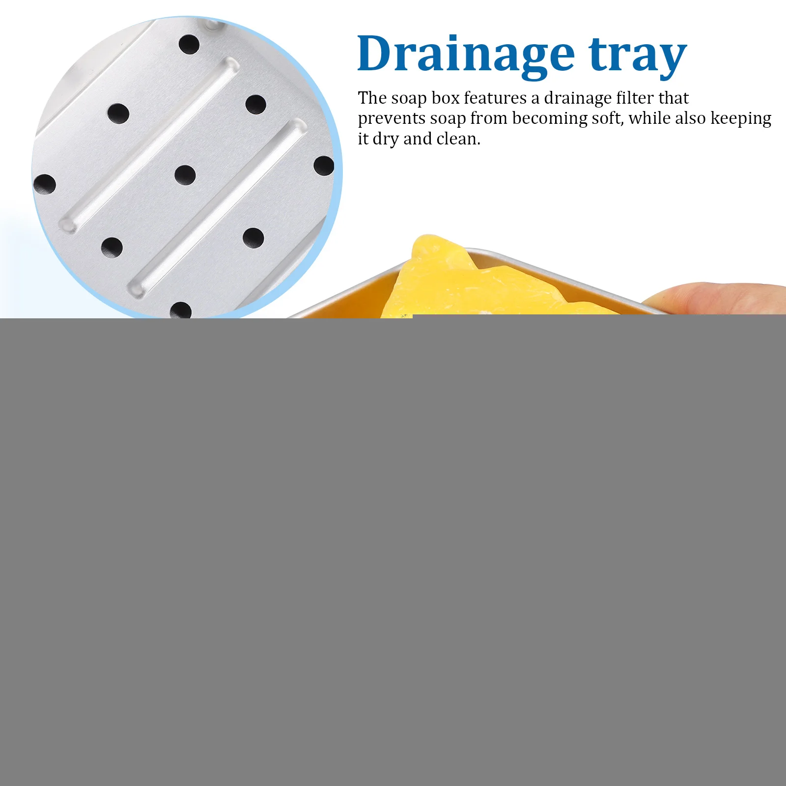 

2Pcs Aluminum Box Drainage Tray Travel Holder Sturdy Compact Square Soap Case Bar Travel Soap Holder Container