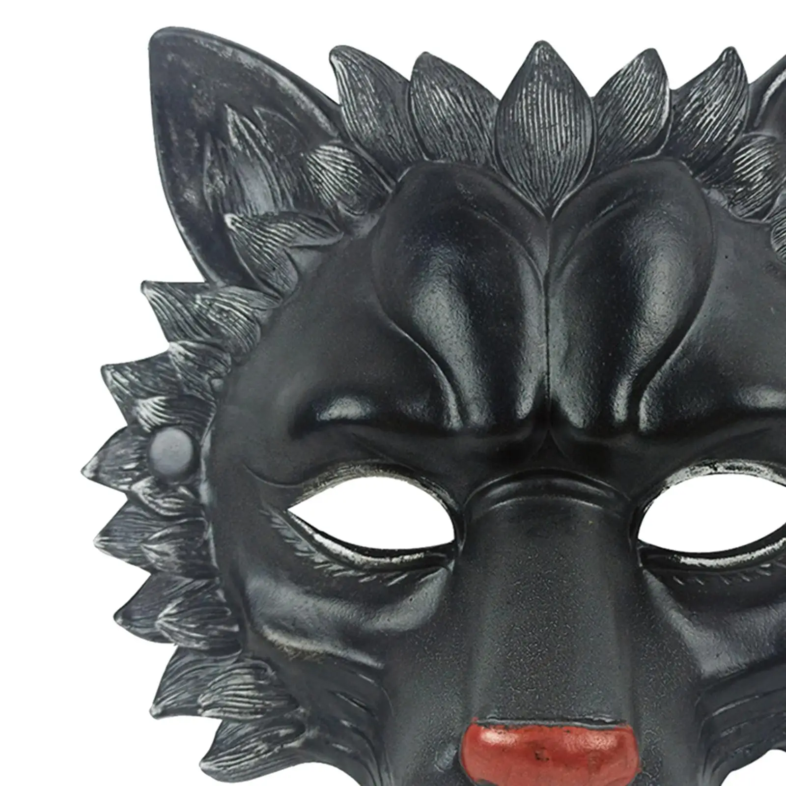 Masque de Lion demi-visage, fourniture décorative Durable 3D pour mascarade d'halloween, masque de Lion en mousse PU, fournitures de fête pour Costume adulte