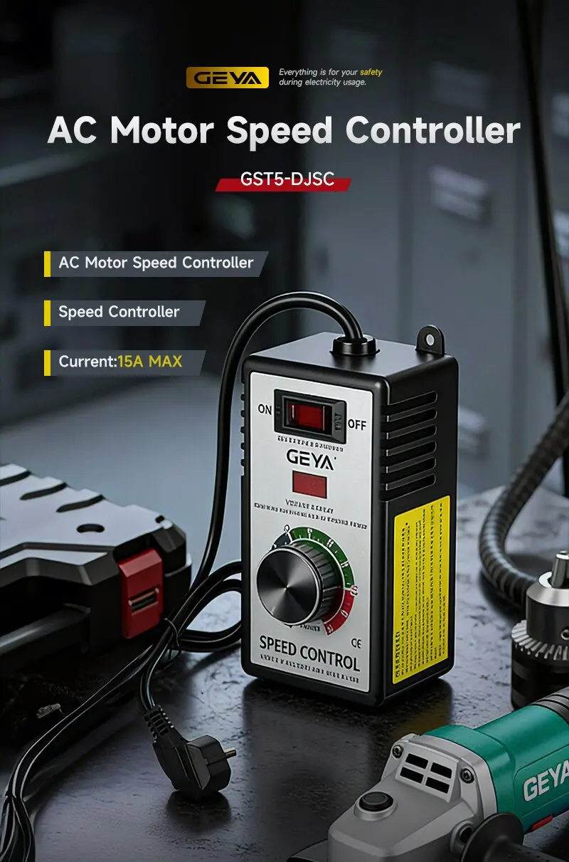 GEYA 15A Stufenloser Drehzahlregler für Winkelschleifer, Handbohrer, Elektropolierer & Werkzeuge 220V – Detail 2