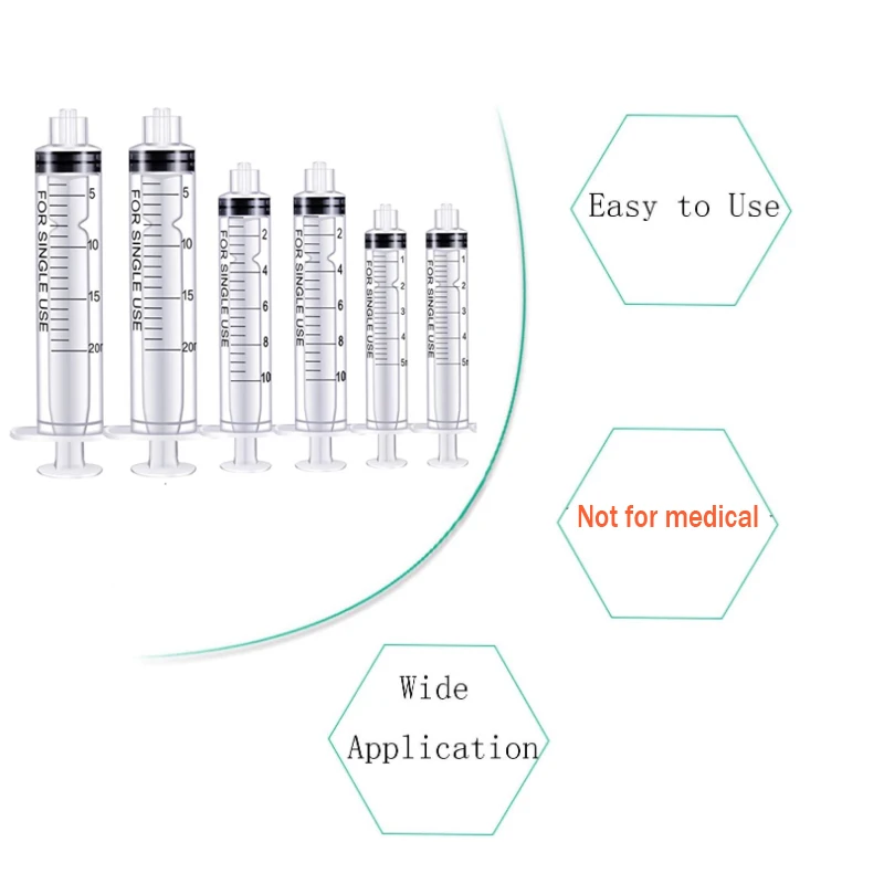 20-65Pack Syringes with 14ga-25ga Blunt Tip Needles With Syringe Caps and Needle Caps for Refilling and Measuring Liquids Oil