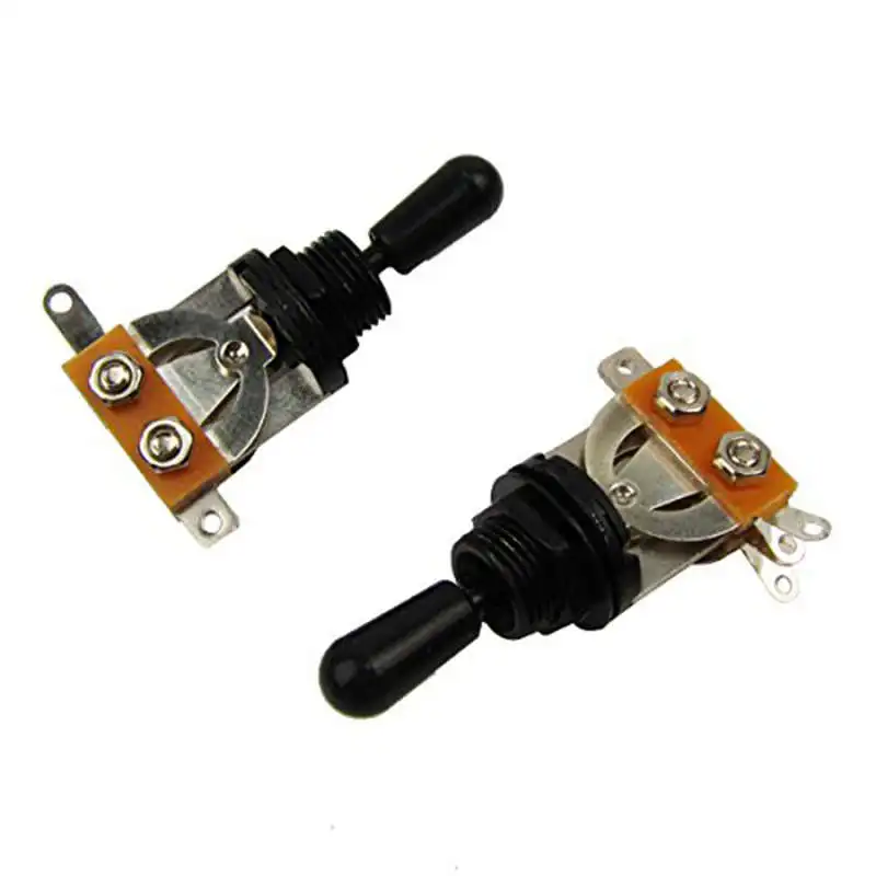 Metric 3 Way Short Straight Guitar Toggle Switch Pickup Selector For Gibson Epiphone Les Paul Electric Guitar,Silver &