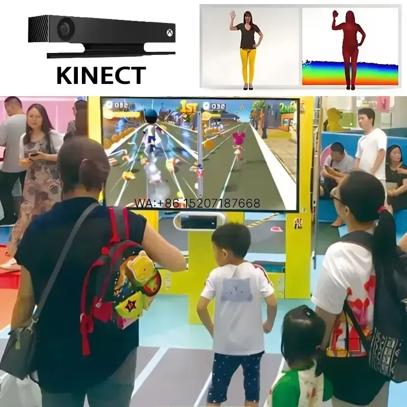 Wmwmnu for 3D Kinect Interactive Games Motion Sensor Video Projection Immersive AR Game Projector Body Motion for Kids and