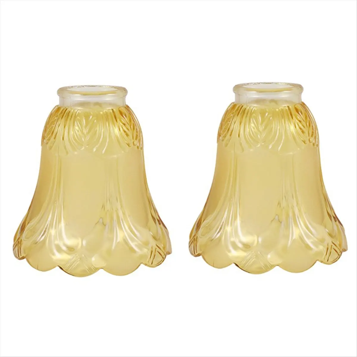 AA19 2PCS Ceiling Fan Chandelier Frosted and Clear Glass Light Lamp Shade Replacement
