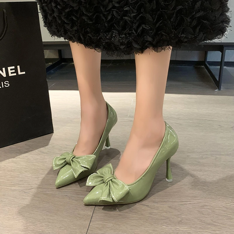 Women Butterfly Pumps Fashion Ankle Strap High Heel Shoe Woman Bridal Sandals Thin High Heels Spring Autumn Wedding Party Shoes