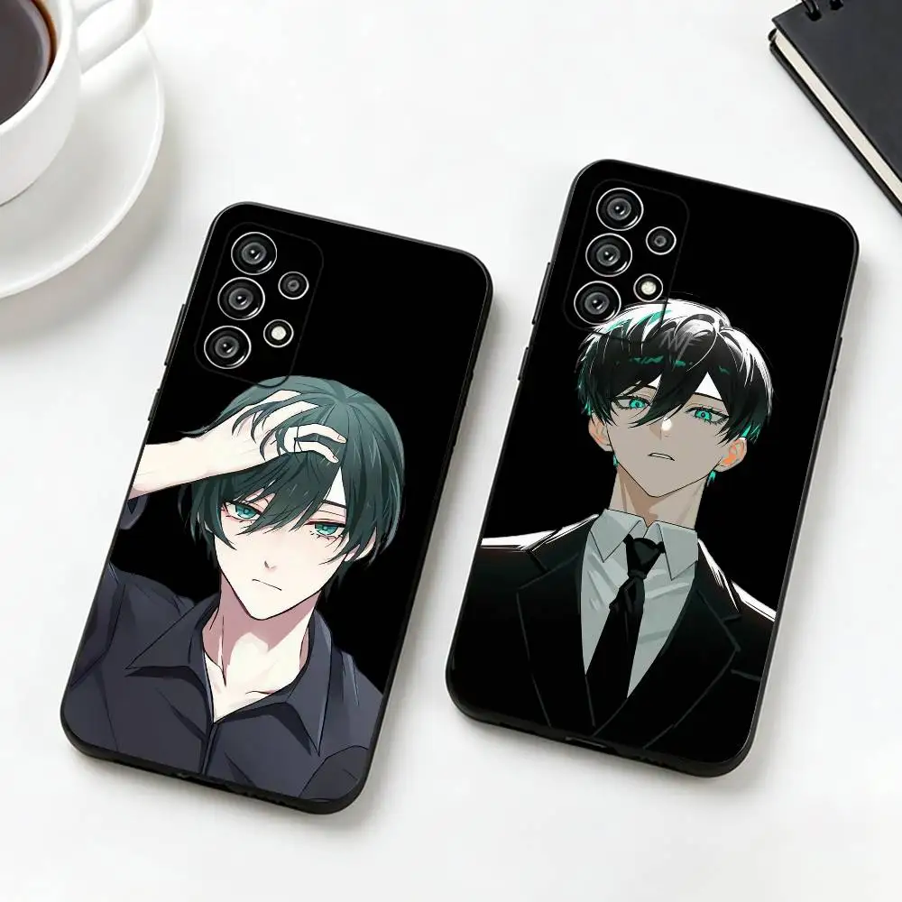 Anime B-Blue locks Itoshi Rin Phone Case For Samsung S25,S24,S21,S22,S23,S30,Ultra,S20,Plus,Fe,Lite,Note,10,Black Cover