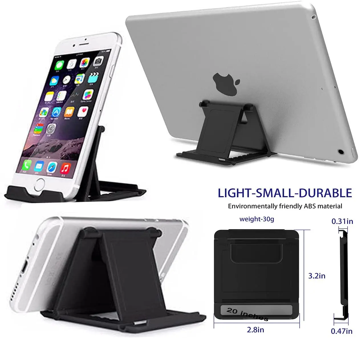 Cell Phone Stands 4 Pack Universal Foldable Tablet Stand Multi-Angle Pocket Desktop Holder Cradle Compatible with iPhone 11 Pro