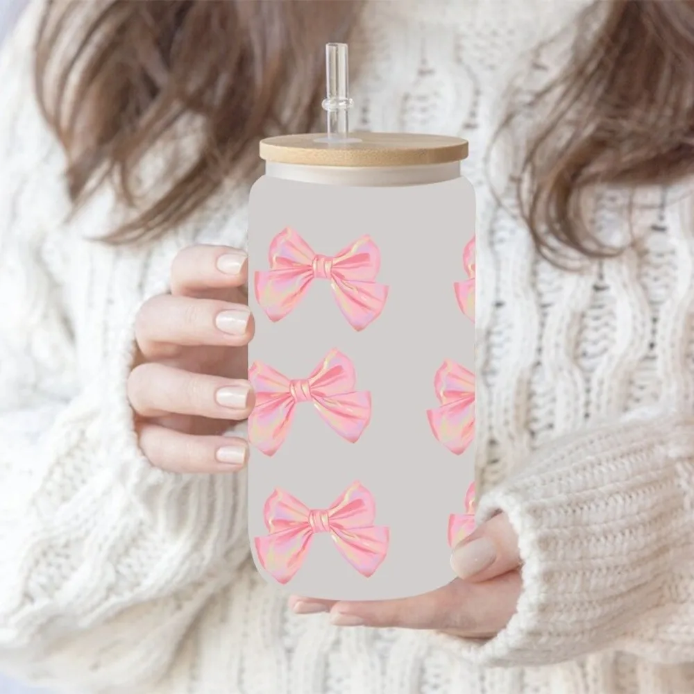 Waterproof UV DTF Transfer Sticker Clear Smooth Water Bottles Sticker Strong Sticky Colourful Glass Cup Stickers