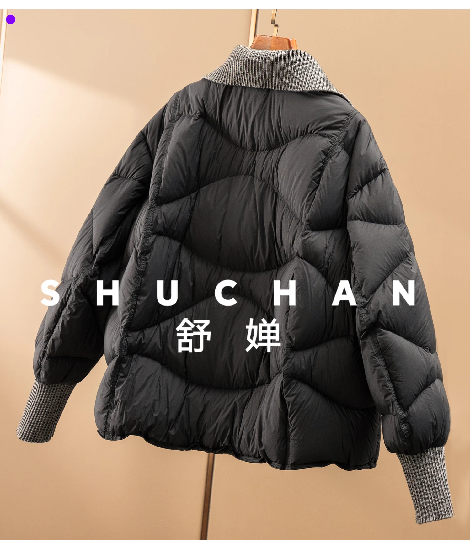 سترة محبوكة بياقة 90 مخملية قصيرة وخفيفة الوزن للخبز للنساء 7Y74 Casacos De Inverno Feminino 2025